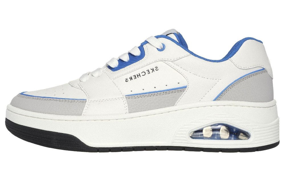 Skechers Low Top Running Shoes Men's White Blue