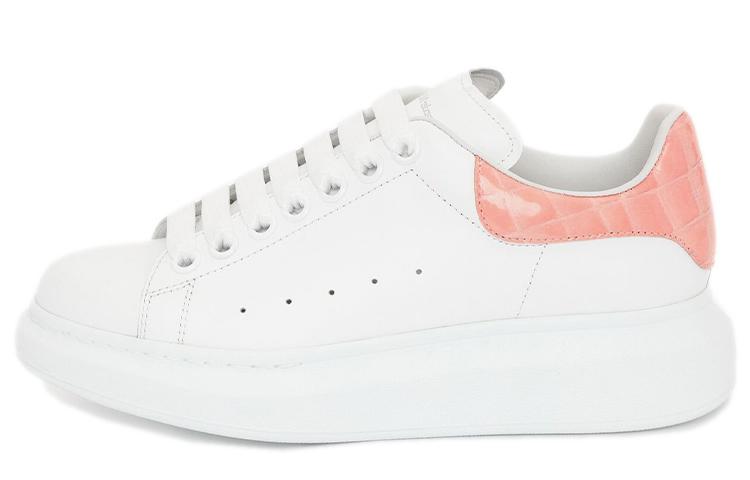 Alexander McQueen Oversized Patent Pink Embossed Croco Women's