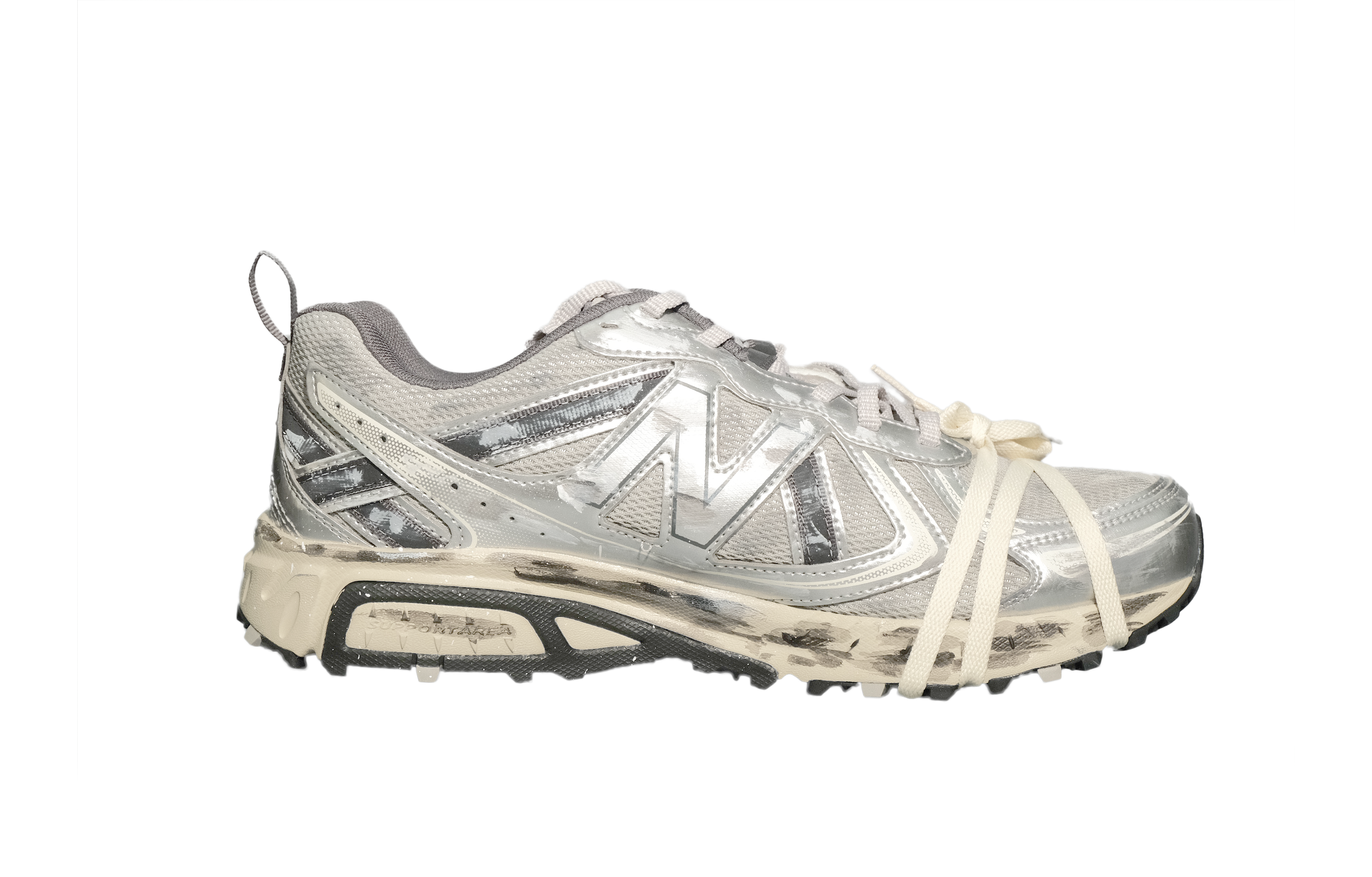 New Balance NB 410 V5 Abrasion Resistant Low Top Casual Running Shoes Unisex Silver Black купить в интернет-магазине Yoocart с быстрой доставкой по России.