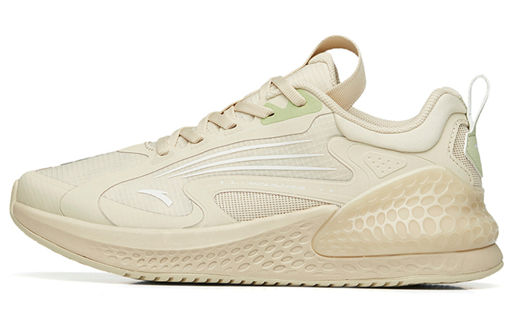 Anta C37+ Cushioned Anti-Slip Wear-Resistant Breathable Lightweight Low-Top Running Shoes Women's Yellow White