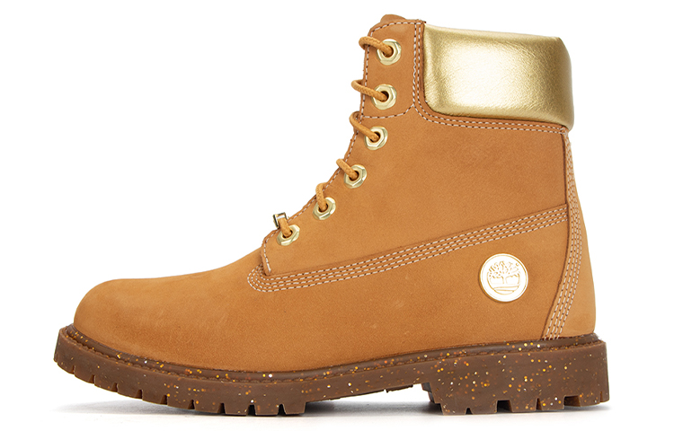 Timberland Heritage 6 Inch Waterproof Boots 'Wheat Nubuck With Gold' Women's