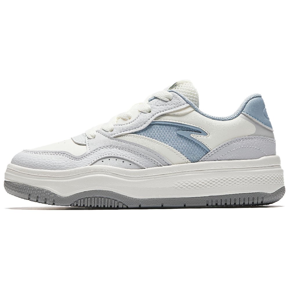 Anta Wear resistant And Lightweight Low Top Skateboard Shoes Women's White Gray Blue