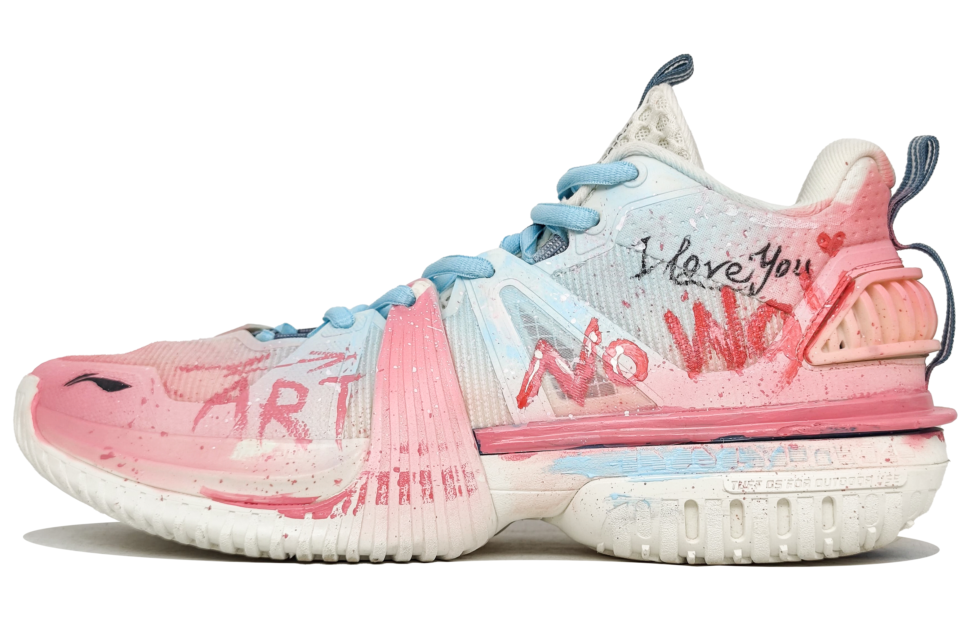 LiNing Storm 2024 Cushioning Rebound Lightweight Breathable Low top Basketball Shoes Men's Flame Pink