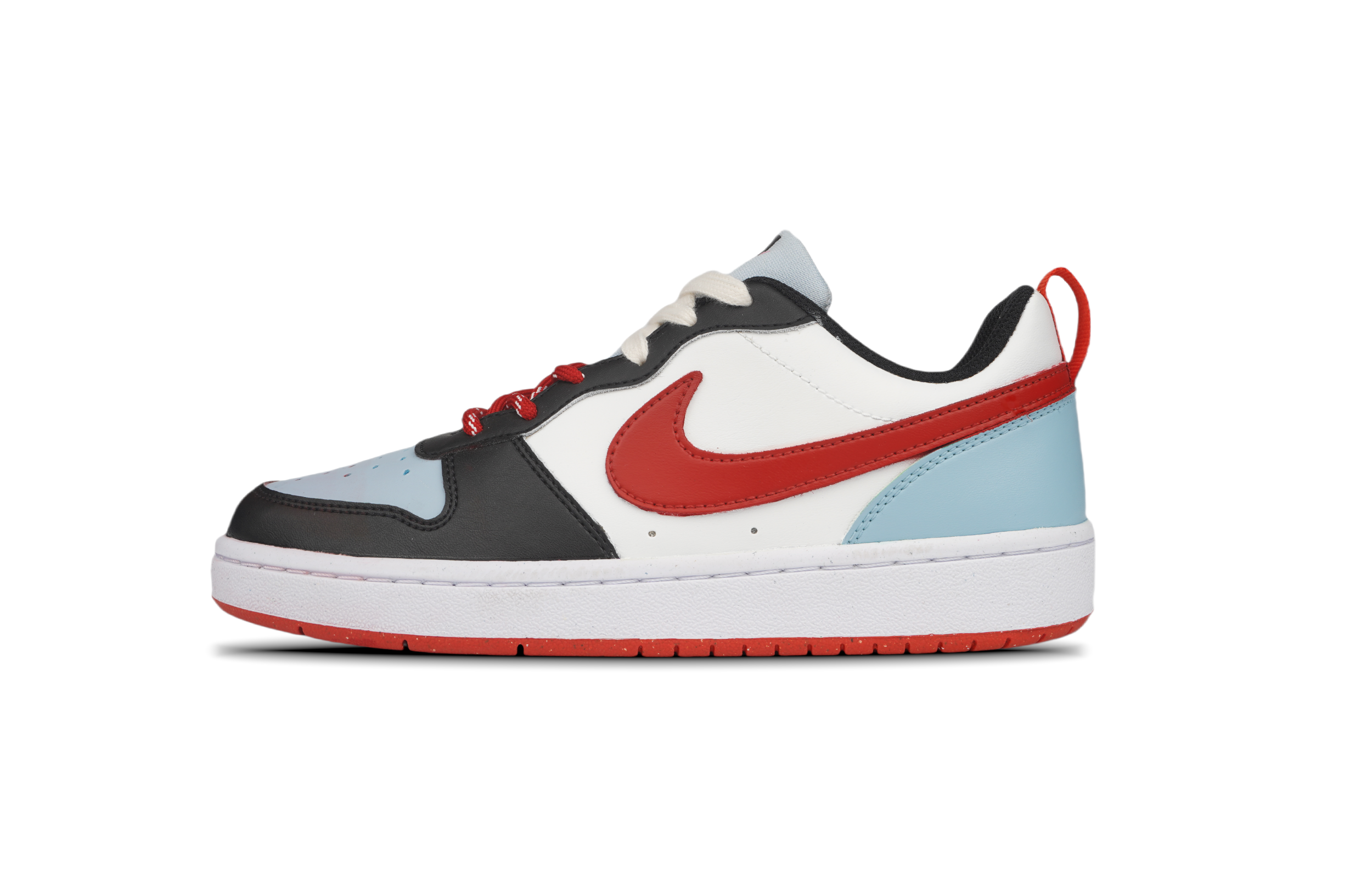 Nike Court Borough Slip Resistant Abrasion Resistant Low top Skateboard Shoes GS Red Blue