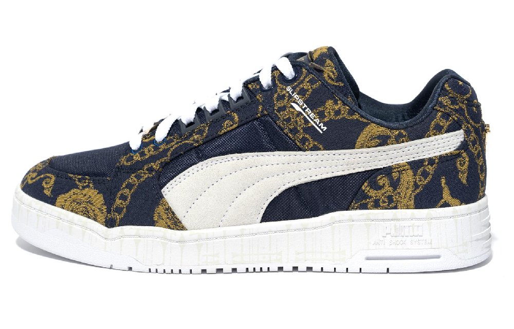 PUMA Slipstream Lo PHANTACi Low Top Skateboard Shoes Unisex Blue Gold