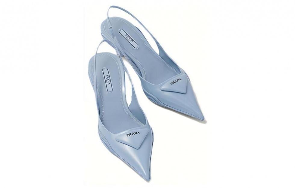 PRADA Irregular Heel High Heels Women's Blue