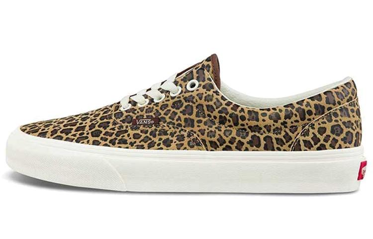 Vans Era Low Top Retro Skate Shoes Unisex Brown Leopard Print