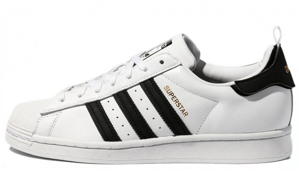 Adidas Originals Superstar Shoes 'Black White Gold'