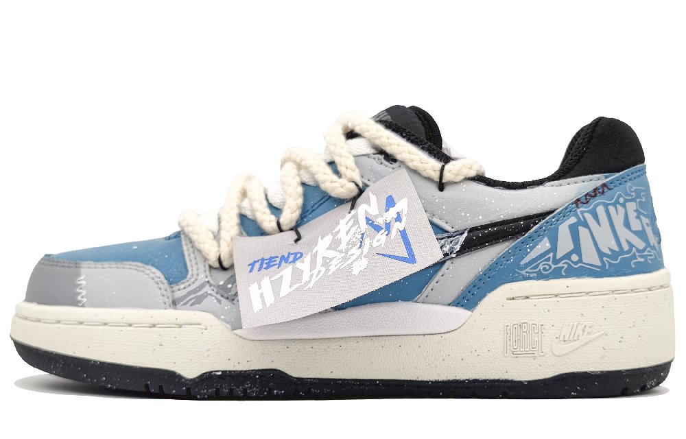 Nike Full Force Anti-Slip Wear-Resistant Low-Top Skateboard Shoes Men's Iceberg Blue