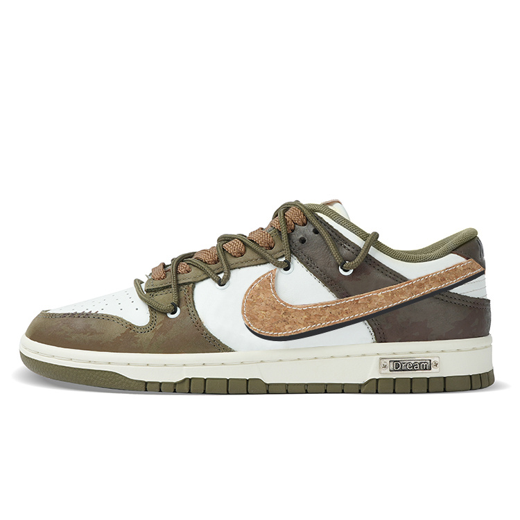 Nike Dunk Anti-Slip Wear-Resistant Low-Top Casual Shoes Unisex White Green