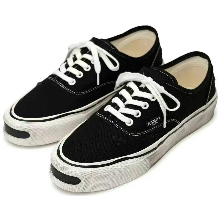 MIHARA YASUHIRO Slip-Resistant Low-Top Skateboard Shoes Unisex Black