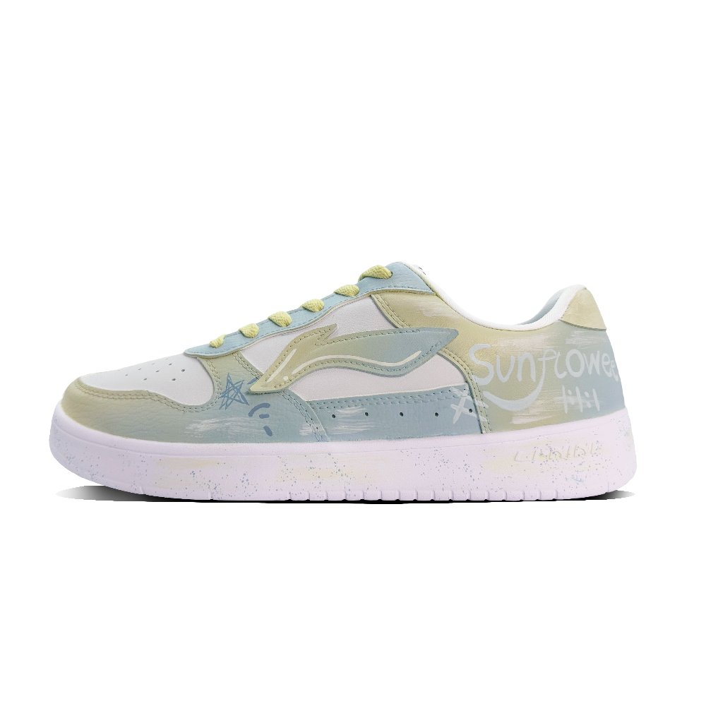 LiNing Pontoon Boats Coverage Slip Resistant And Abrasion Resistant Low top Skateboard Shoes Men's Yellow