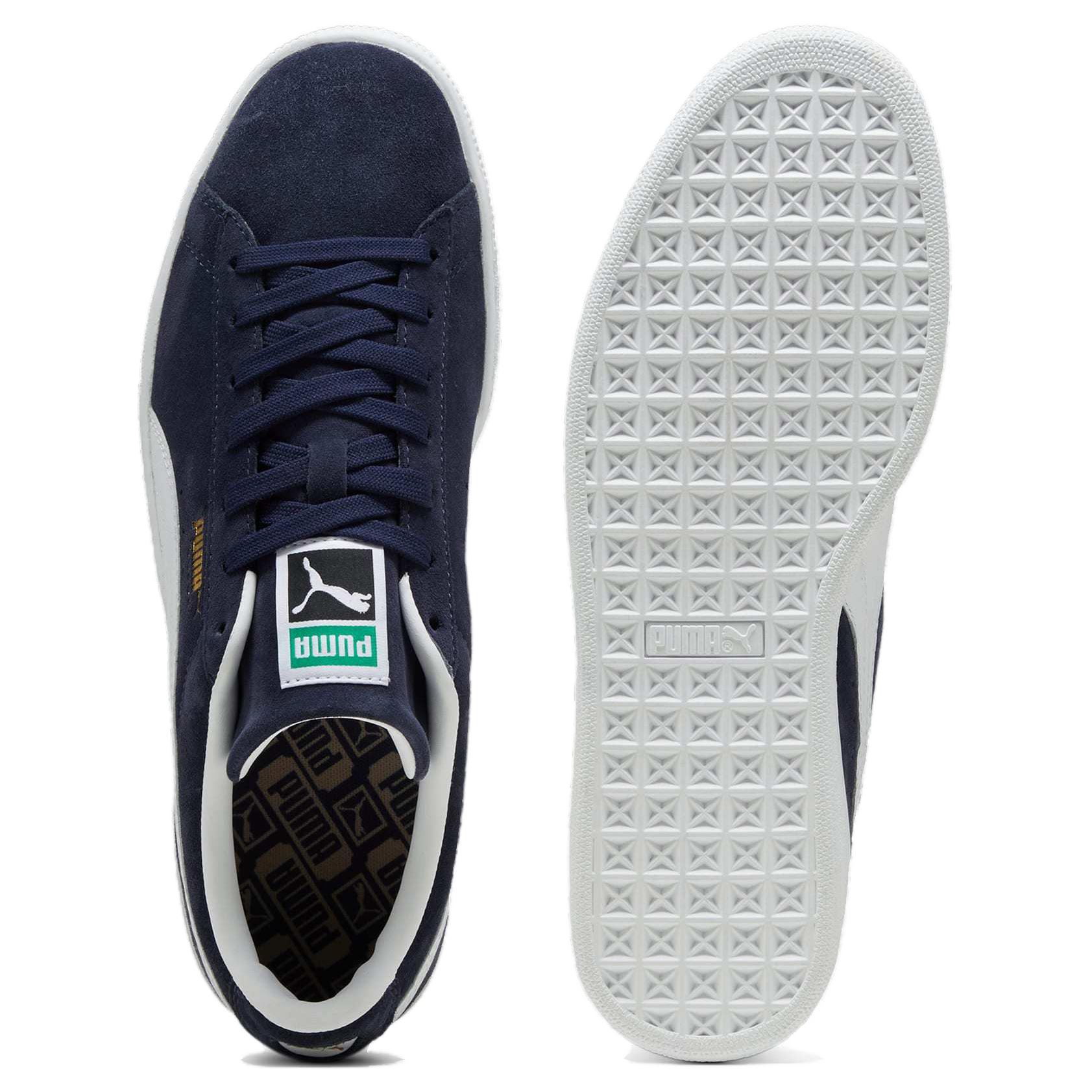PUMA Suede Slip Resistant Low Top Skateboard Shoes Unisex Navy Blue