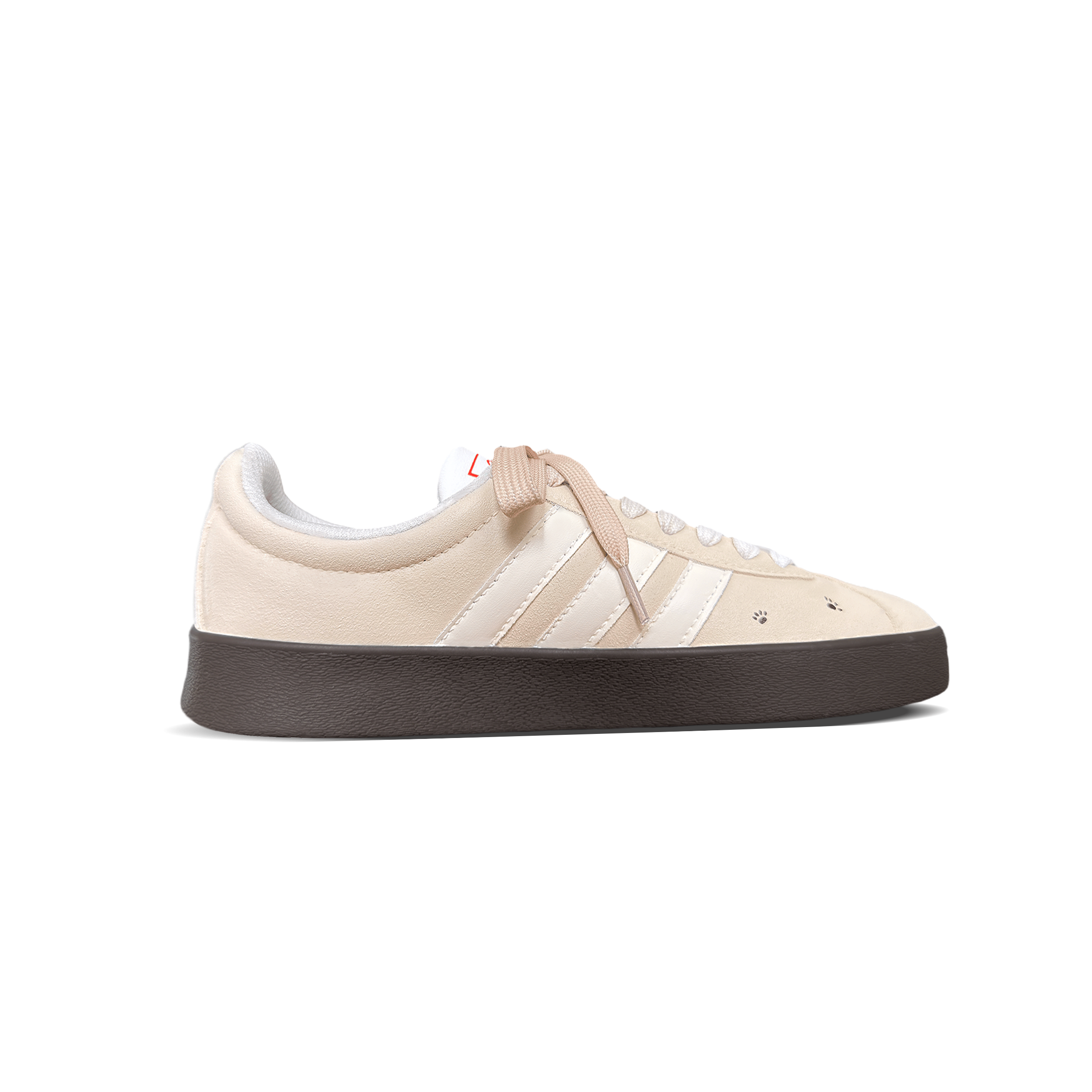 Adidas VL COURT 2.0 Milk Tea Bear Abrasion Resistant Low top German Army Trainers Women's Beige