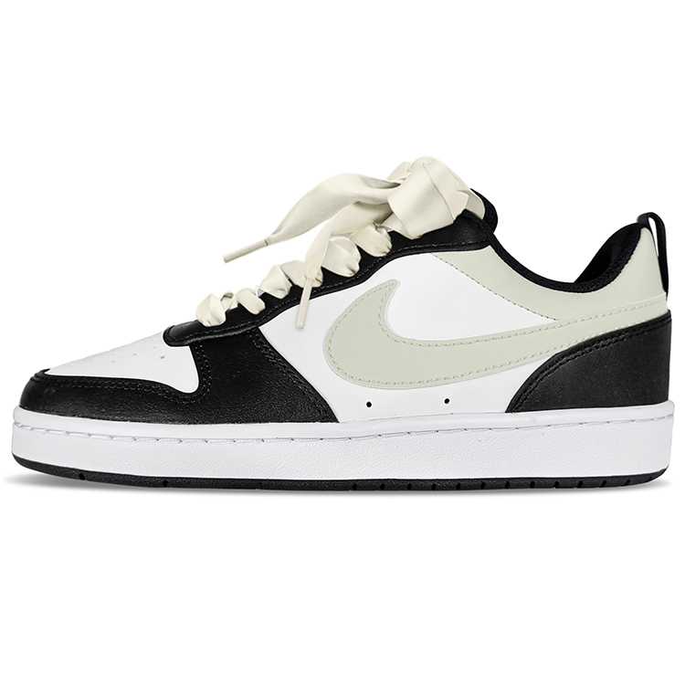 Nike Court Borough Low 2 Low-Top Skateboard Shoes GS Beige Cyan