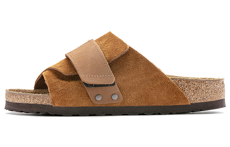 Birkenstock Kyoto Nubuck Suede Leather Sandals 'Mink'