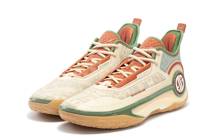 361° AG4 Zhaizi China Cushioning Anti-Slip And Wear-Resistant Mid-Top Basketball Shoes Men's Dune White