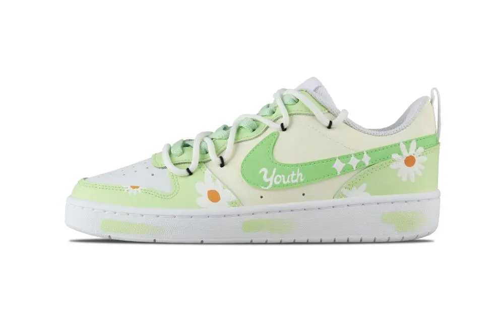 Nike Court Vision 1 Chun Ruo Ye Ling Abrasion Resistant Low top Skateboard Shoes Unisex Light Green