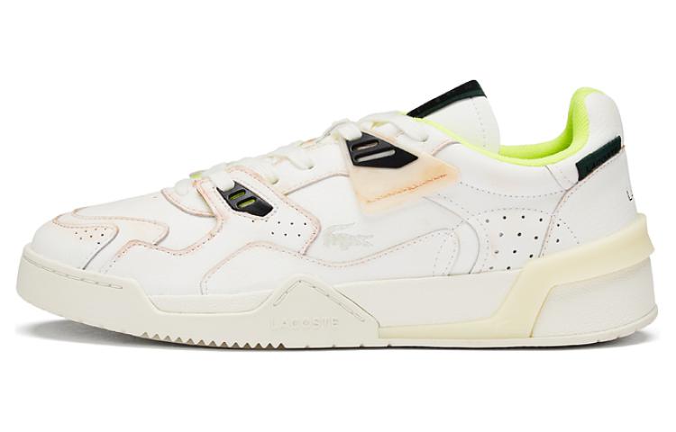LACOSTE LT 125 Low-Top Skateboard Shoes Men's Ecru Yellow