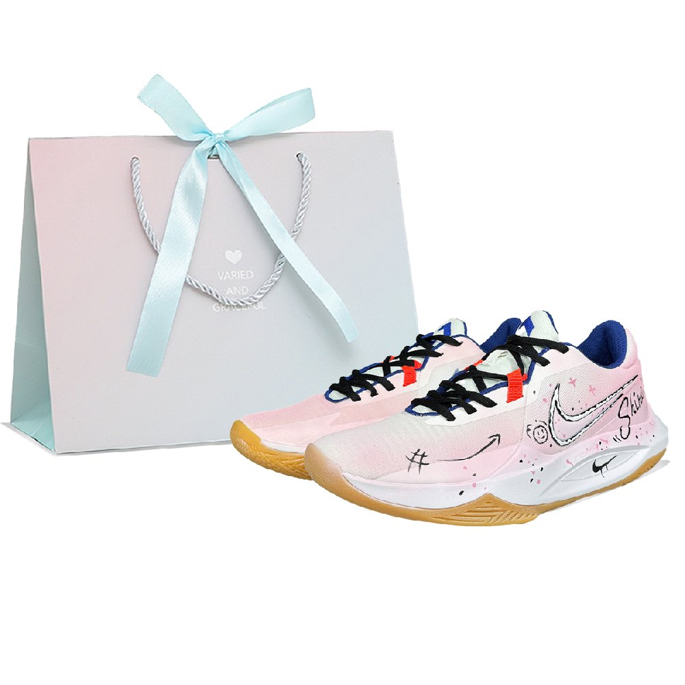 Nike Precision 6 Anti Slip Wear Resistant Low Top Basketball Shoes Men's Pink