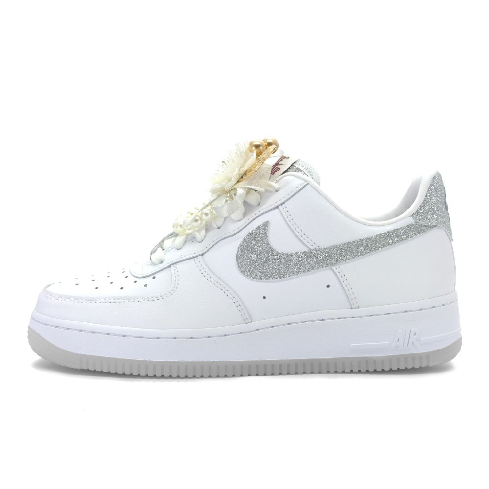 Nike Air Force 1 Brilliant Promise Slip Resistant Low Top Skateboard Shoes Women's White