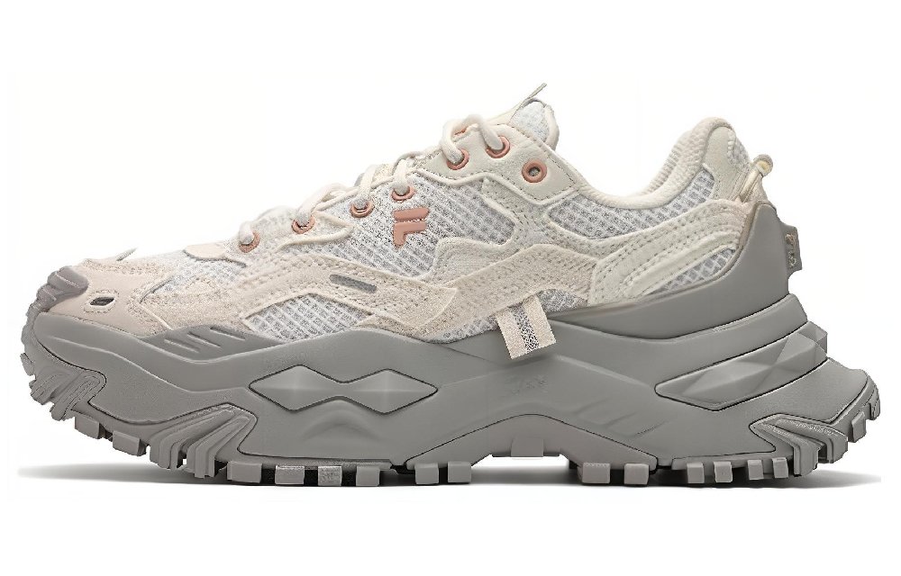 FILA FUSION BIANCO Hard Candy Cushioning Abrasion Resistant Breathable Low Top Chunky Sneakers Women's Milk White