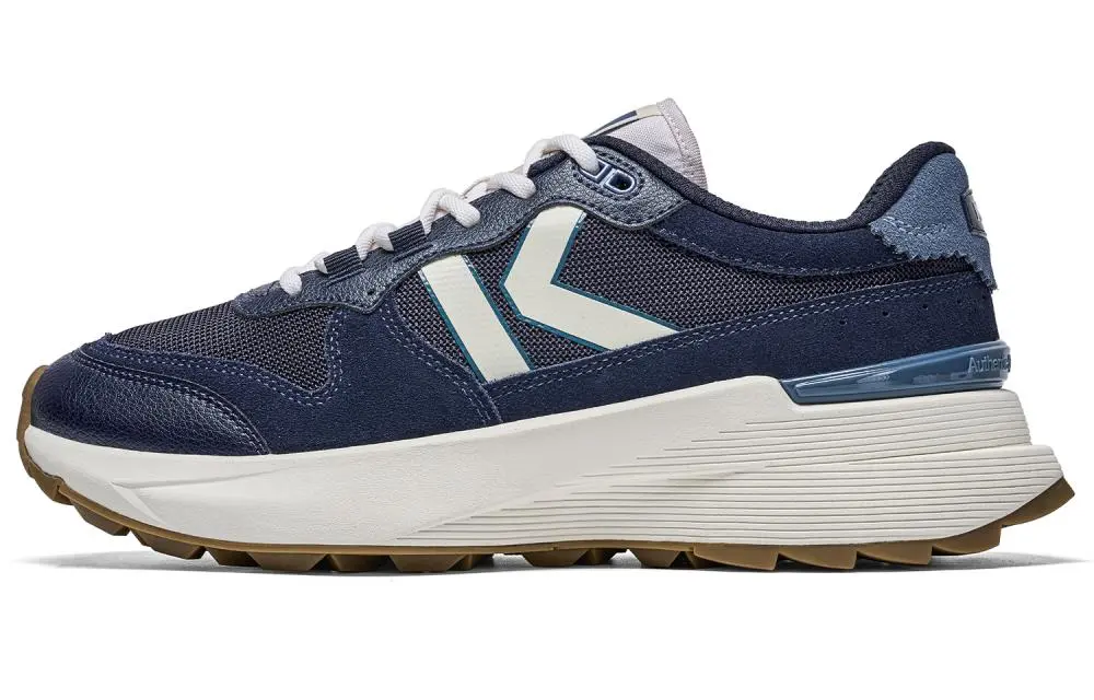Kappa Anti-Slip Wear-Resistant Low-Top Casual Running Shoes Unisex Blue White