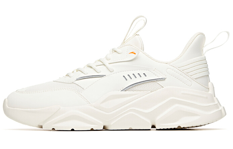 Anta Life Collection Cushioned Anti-Slip Wear-Resistant Breathable Lightweight Low-Top Casual Shoes Men's White