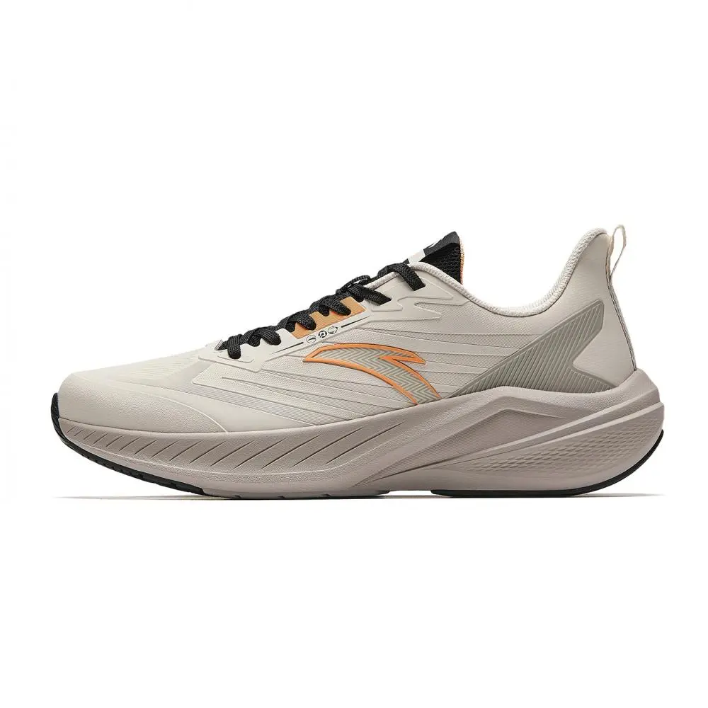 Anta Shock Absorbers Rebound Lightweight Fashion Versatile Men's Mud Gray Afterglow Orange
