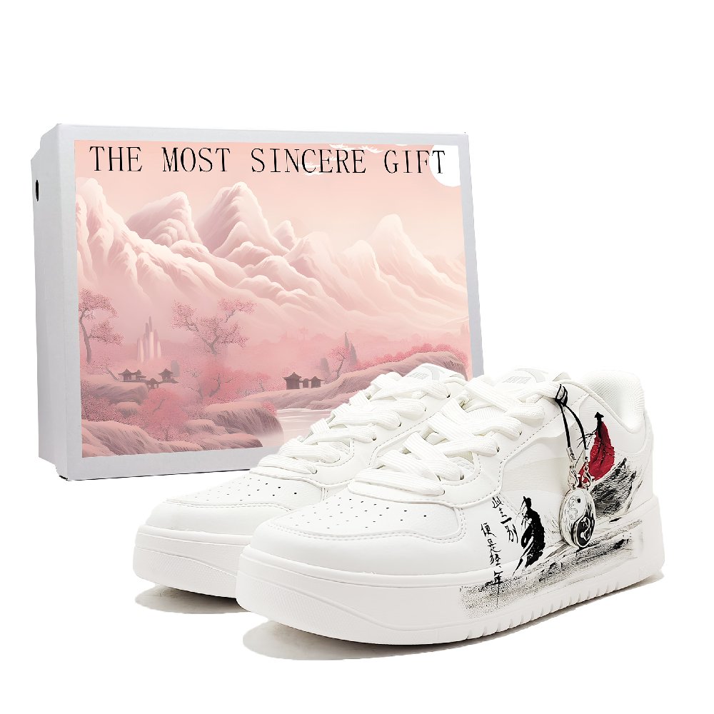 Anta Abrasion Resistant Lightweight Slip Resistant Low Top Skateboard Shoes Women's White Black Red