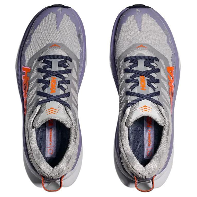 HOKA ONE ONE Abrasion Resistant Low Top Running Shoes Women's Gray Blue