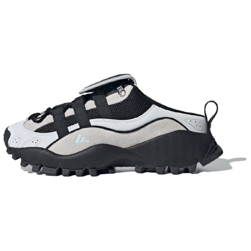 Adidas SEEULATER MULE Abrasion-Resistant Slip-Resistant Wrap-toe Slippers Unisex Black Gray Color