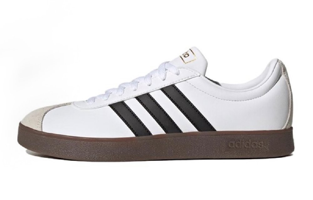 Adidas Neo VL Court 2.0 Slip Resistant Low Top Skateboard Shoes Unisex White Pink Green