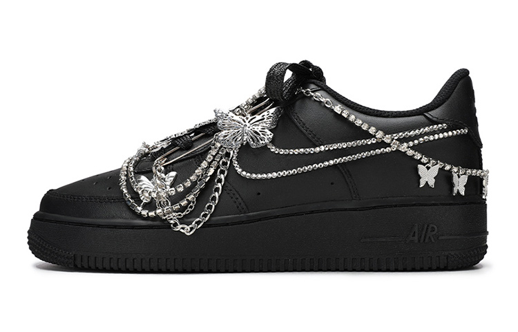 Nike Air Force 1 Skateboard Shoes Women's Low-Top Black