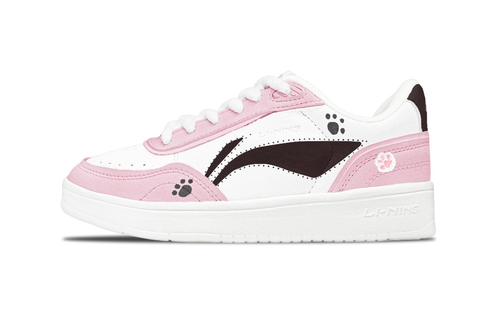 LiNing Su Abrasion Resistant Balance Lightweight Low Top Skateboard Shoes Women's Pink