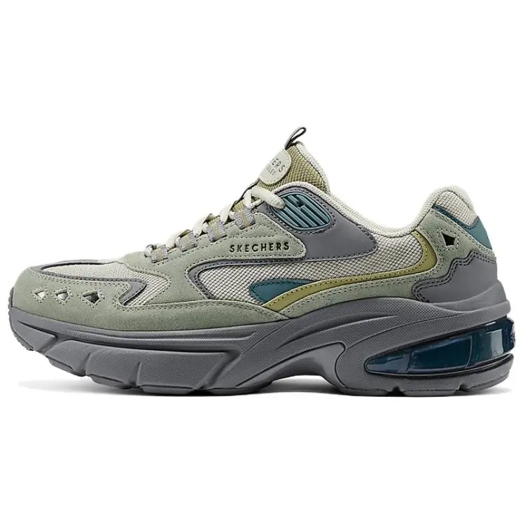 Skechers SKECHER STREET Breathable Support Low top Chunky Sneakers Men's Gray Green