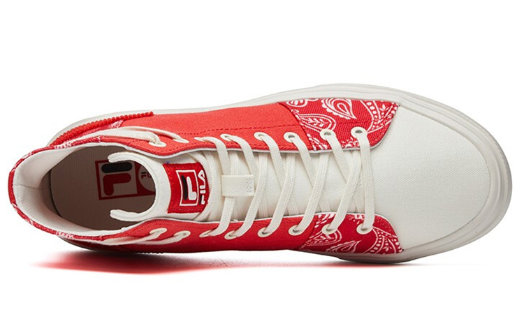 FILA FUSION Canvas Shoes Women's High-Top Dark Blue/Fire Red купить в интернет-магазине Yoocart с быстрой доставкой по России.