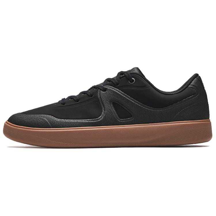 Anta Travel Anti Slip Wear Resistant Low Top Skateboard Shoes Men's Black