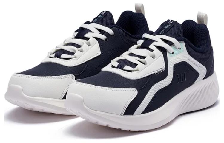 361° Anti Slip Wear Resistant Low Top Running Shoes Women's Black Blue White