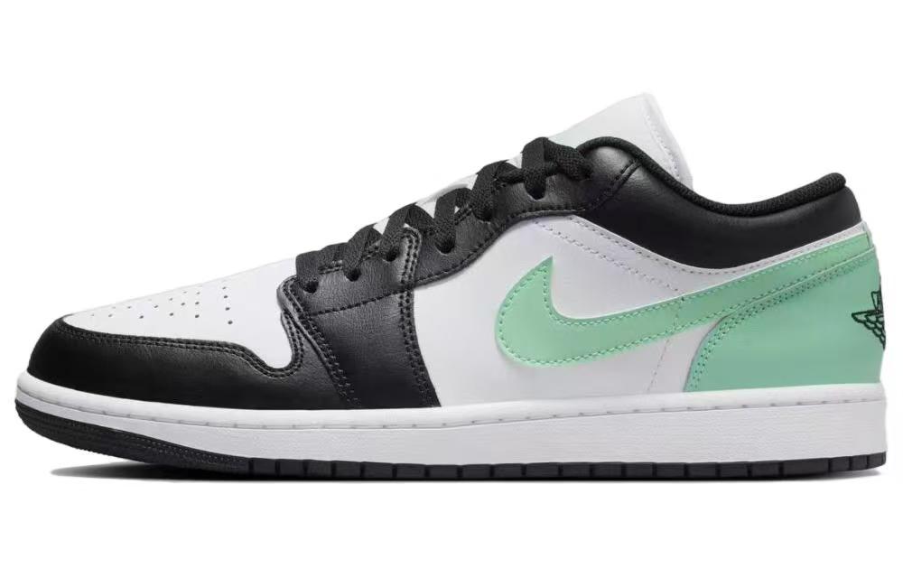 Jordan Air Jordan 1 Wear-Resistant Slip-Resistant Low-Top Vintage Basketball Shoes Men's White Green купить в интернет-магазине Yoocart с быстрой доставкой по России.