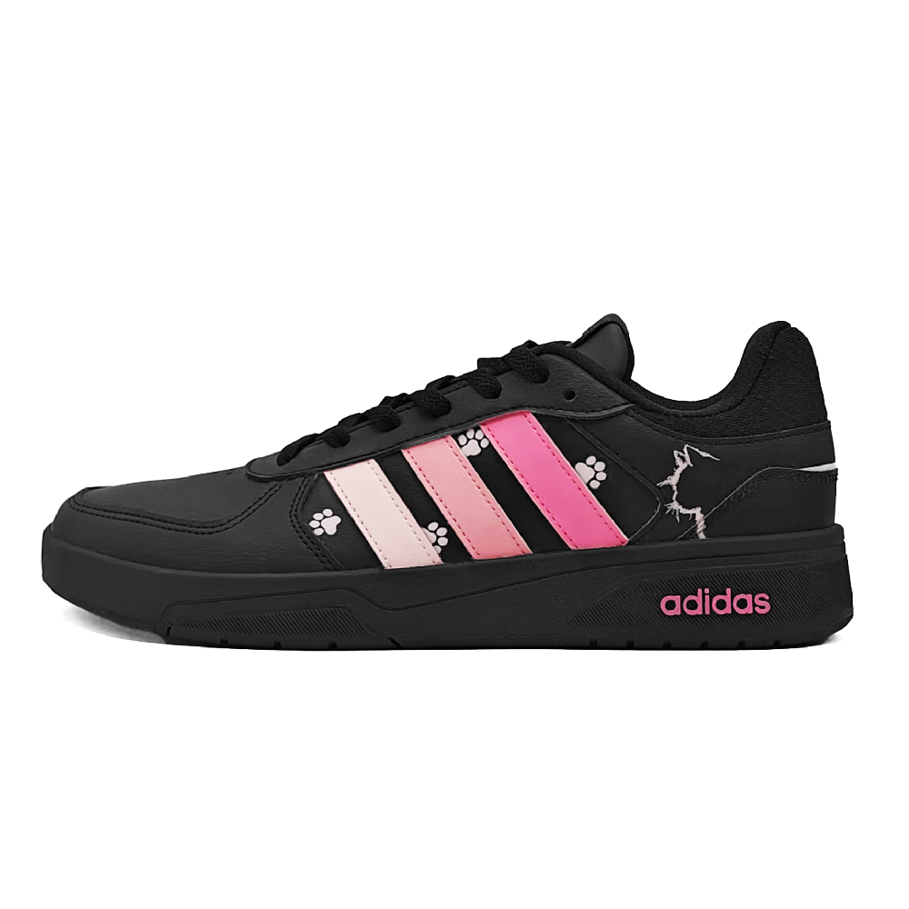 Adidas Neo Courtbeat Shimmery Cat Shadow Wear resistant And Lightweight Low Top Skateboard Shoes Unisex Pink
