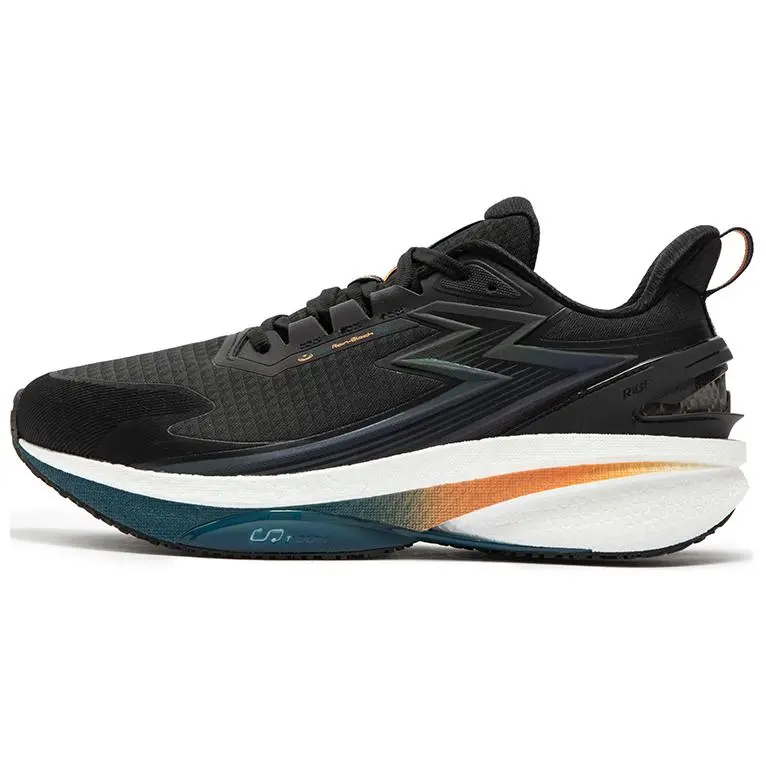 361° Rainproof Screen 8.0 Cushioned Slip Resistant Low Top Sprint Running Shoes Men's Black Blue White