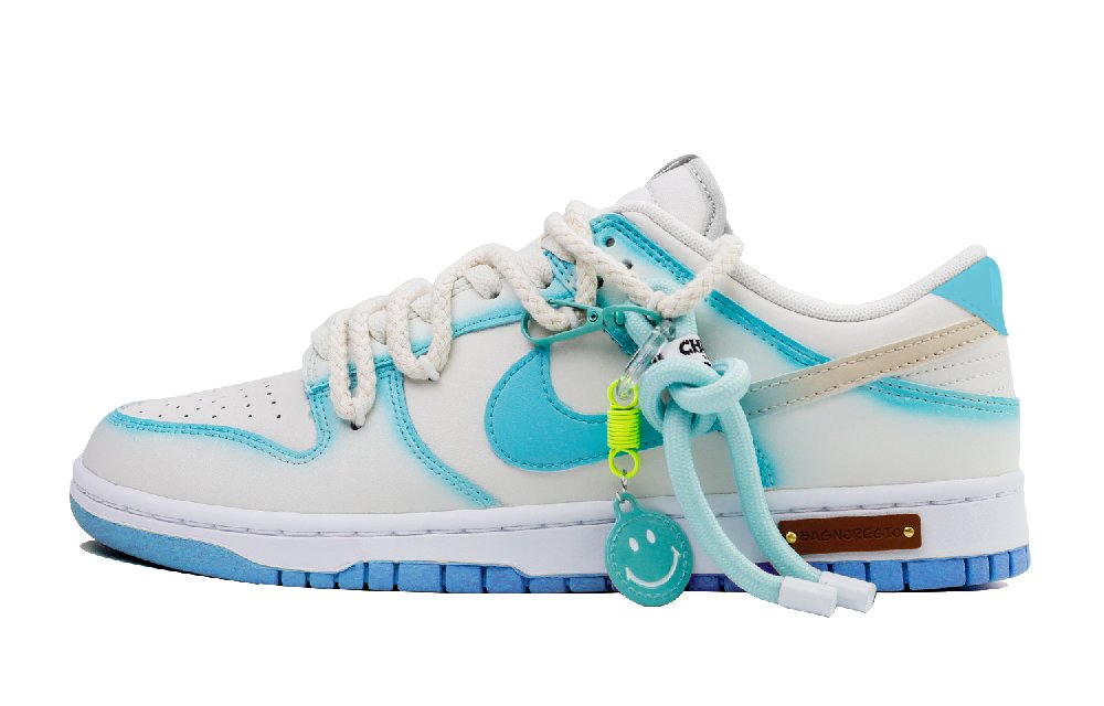Nike Dunk Low Retro Low-Top Skateboard Shoes Men's White Blue