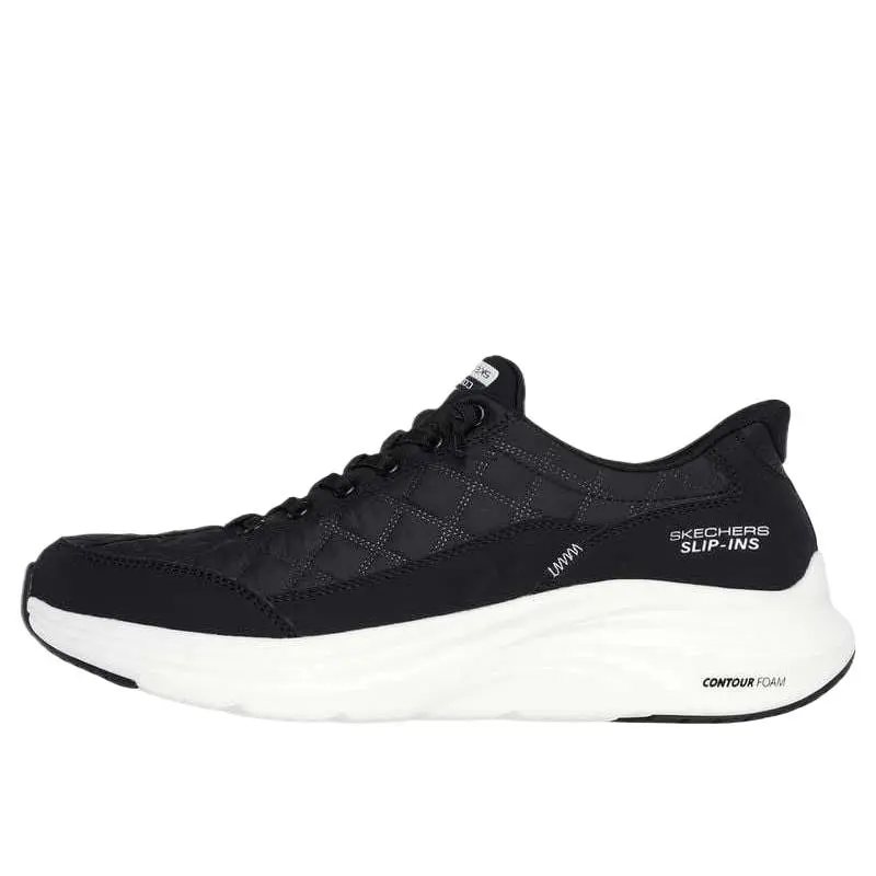 Skechers Contour Foam   Cozy Fit Low top Casual Shoes Men's Black White