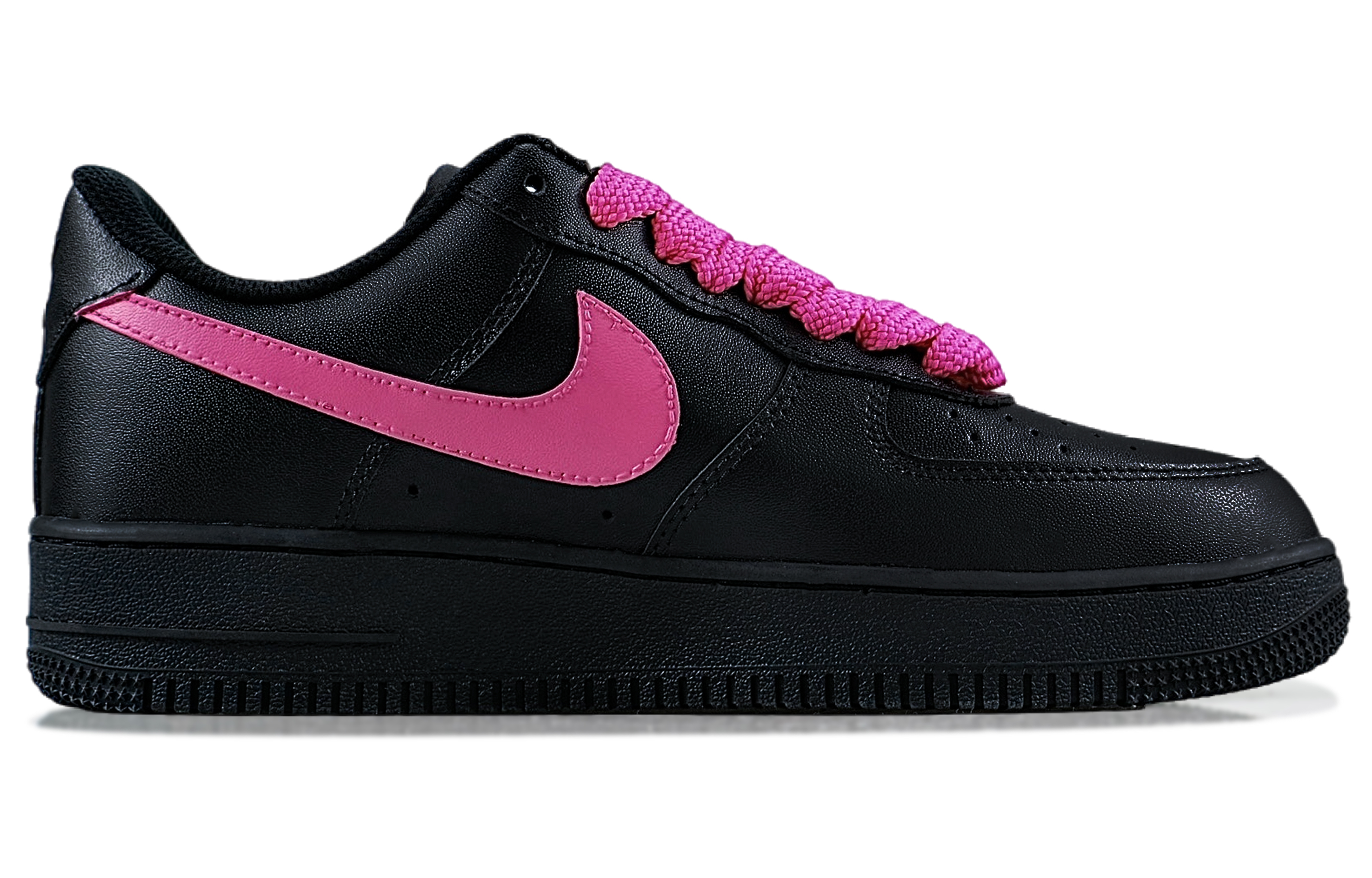 Nike Air Force 1 Villainous Night Rose Abrasion Resistant Low Top Skateboard Shoes Unisex Bright Pink