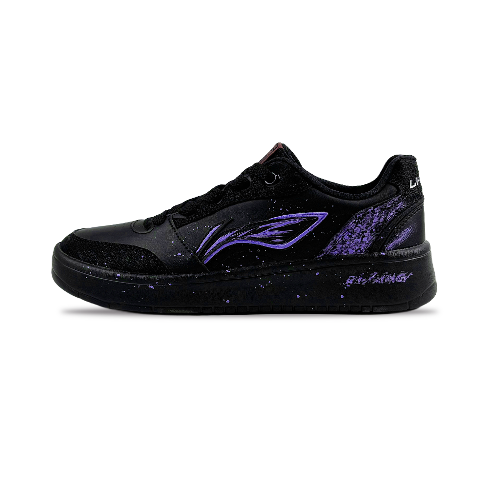LiNing Yuanbao V3 Coverage Slip Resistant And Abrasion Resistant Low Top Skateboard Shoes Men's Illusion Black Purple