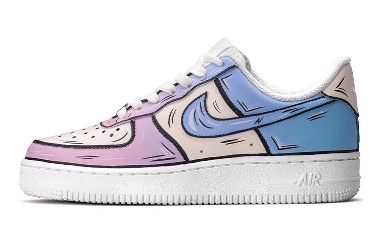Nike Air Force 1 Air Force 1 Anti-Slip Wear-Resistant Low-Top Skateboard Shoes Women's Blue Purple