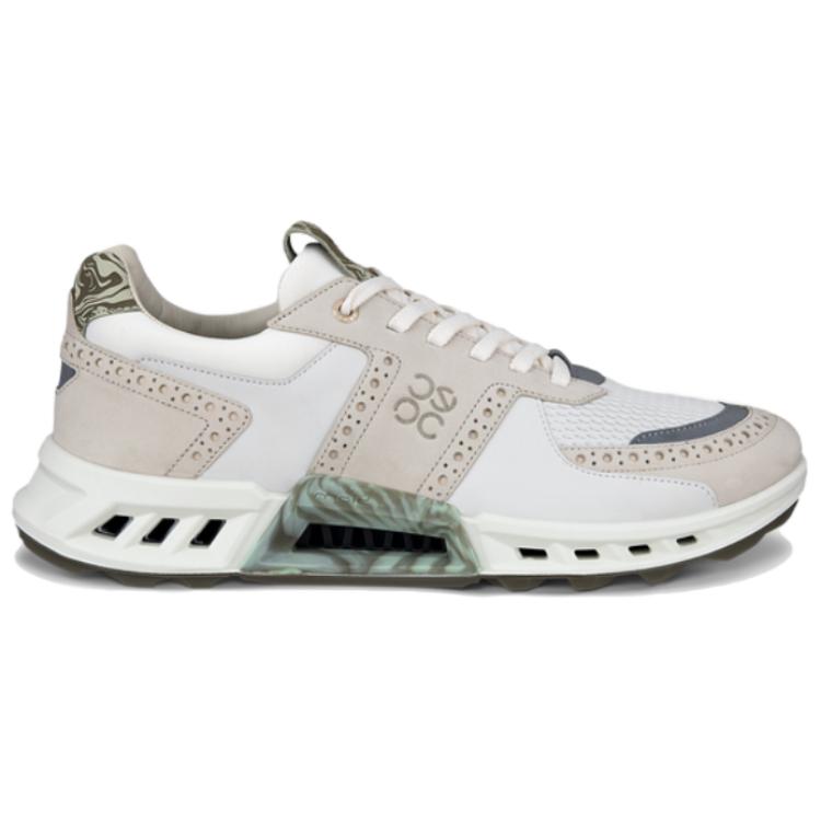 Ecco Low Top Golf Shoes Men's Beige Green
