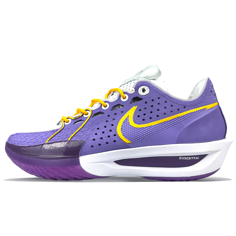Nike Air Zoom G.T. Cut 3 Shock Absorbers Slip Resistant Abrasion Resistant Low Top Basketball Shoes Unisex Purple Gray