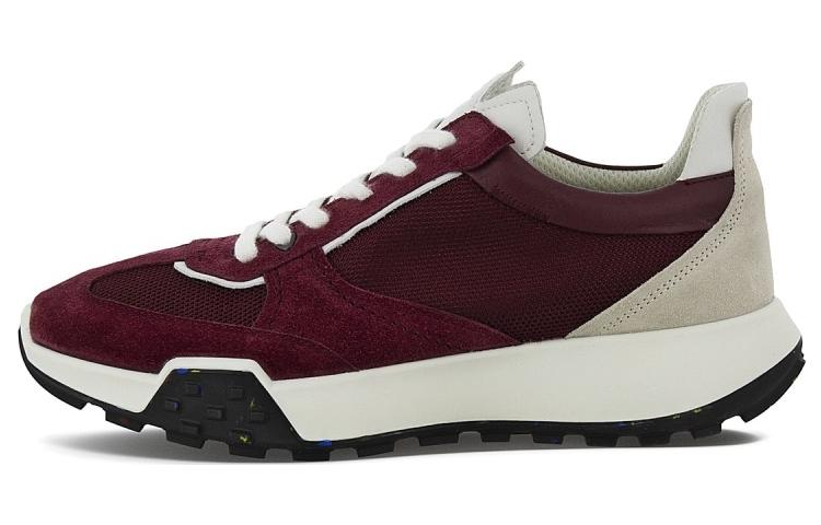 Ecco Vintage Running Shoes Collection Low-Top Sports Casual Shoes Men's Burgundy